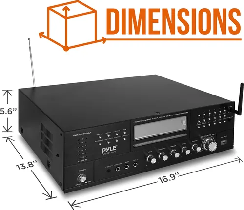 Vista 6 de Amplificador de potencia Bluetooth inalámbrico de 4 canales