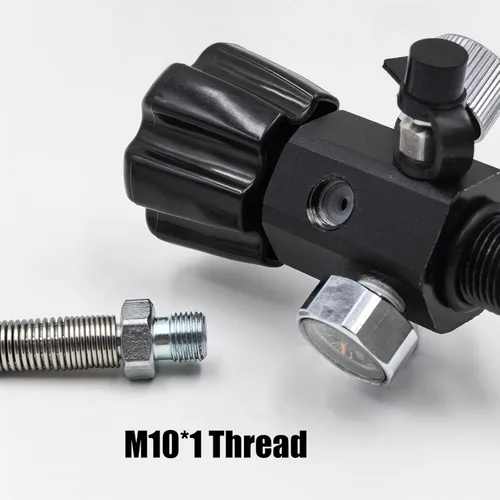 Vista 8 de Válvula adaptadora de estación de llenado 4500psi para botella de tanque de cilindro de Airsoft PCP Paintball HPA