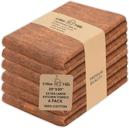 Vista 46 de Urban Villa Toallas de cocina 100% algodón para cocina (juego de 6) paños de cocina de 20 x 30 pulgadas, altamente absorbentes, juego de ropa