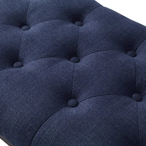 Vista 33 de 24KF Banco largo tapizado con patas de metal dorado, banco de terciopelo gris con asiento acolchado, gris