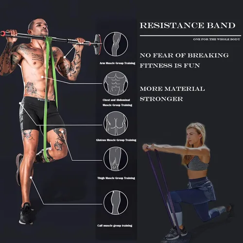 Vista 6 de Pull Up Assistance Bands - Resistance Bands Set - Multi-Level Resistance, Fitness Band, Full Body Training, Suitable for Exercise and Physical
