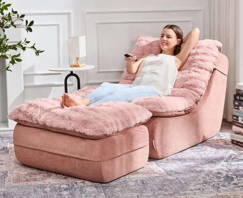 Vista 12 de Hobestluk - Sofá de espuma para espacios pequeños, sofás cómodos con reposapiés, sofá reclinable, sofás pequeños para sala de estar, dormitorio