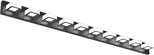 Vista 48 de Ralbay - Moderno accesorio de iluminación LED, para tocador de baño, con 4 luces, de acrílico, ideal para instalar sobre el espejo y en la pared