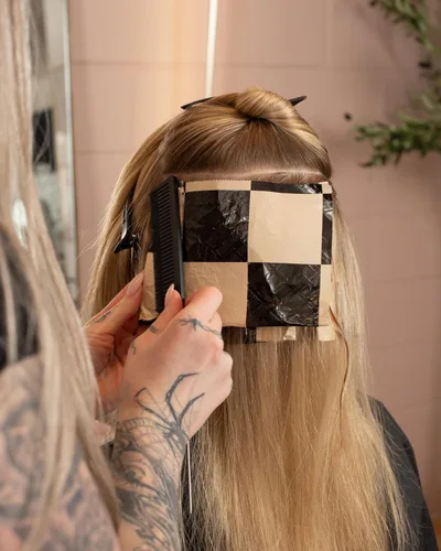 Vista 7 de FRAMAR Lámina para el cabello revisada de 8 x 11 pulgadas, láminas de cabello para resaltar, lámina desplegable para resaltar el cabello, kit