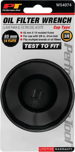 Vista 5 de Performance Tool W54074 Llave de filtro de aceite de acero de 14 flautas de 2.559 in para herramienta de accionamiento de 3/8 pulgadas, se adapta a