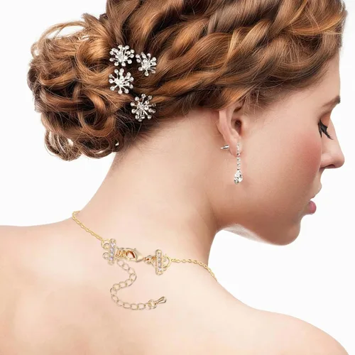 Vista 2 de SEWACC Cierre de capas de collar, 10 piezas, múltiples hebras, conector de collar con cierres de langosta para fabricación de joyas de bricolaje