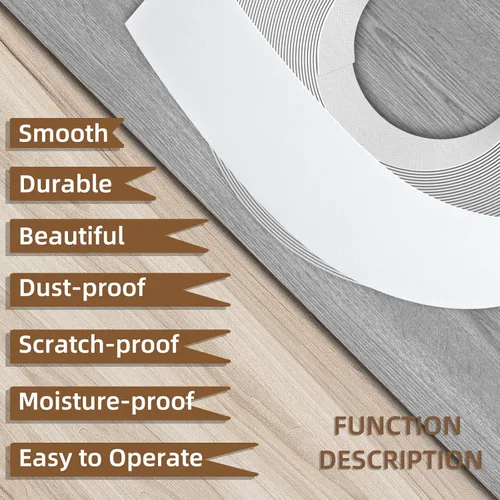 Vista 57 de GSCIT Club Bandas de borde de roble, rollo de 1 pulgada x 10 pies de bandas de borde de chapa - Cinta de madera real flexible previamente pegada