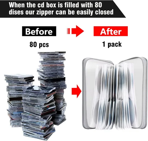 Vista 82 de Cartera, estuche, caja resistente para CD/DVD (capacidad para 80 CD/DVD)