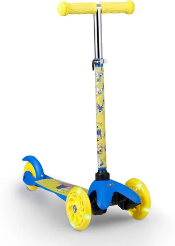 Vista 12 de Self Balancing Kick Scooter with Light Up Wheels, Extra Wide Deck, 3 Wheel Platform, Foot Activated Brake, 75 lbs Limit, Kids & Toddlers Girls or