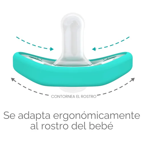 Vista 7 de Nanobebe - Chupetes para bebés de 0 a 3 meses, ortodónticos, se curvan cómodamente con el contorno de la cara, galardonados para bebés que