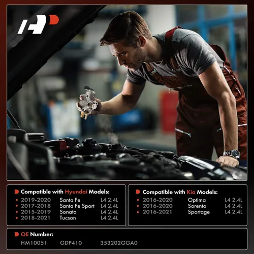 Vista 2 de A-Premium Bomba de combustible de alta presión compatible con Hyundai Sonata 2015-2019, Santa Fe 2019-2020, Santa Fe Sport 2017-2018, Tucson