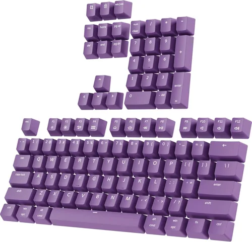 Vista 8 de PWNAGE Juego completo de teclas PBT - Juego de teclas de teclado completo PBT de doble disparo con brillo (negro)