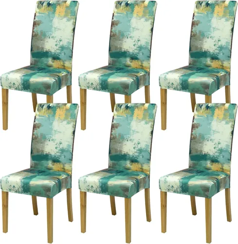 Vista 66 de Fundas para Sillas de Comedor, Juego de Fundas para Sillas de Comedor de 4 Piezas, Fundas Elásticas para Sillas de Cocina, Fundas para Sillas