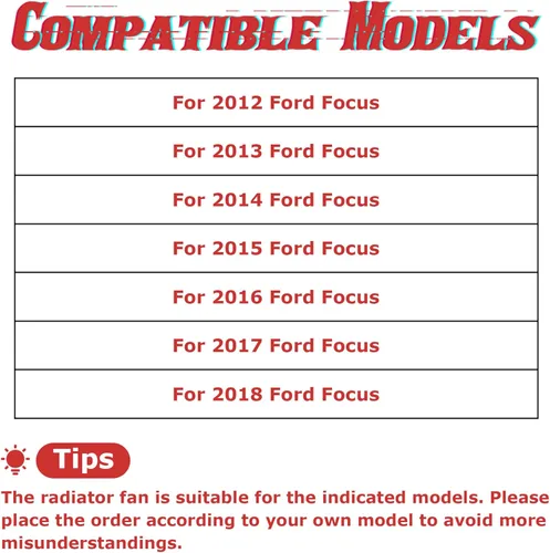 Vista 6 de PartsFlow Conjunto de ventilador de refrigeración del motor para Ford Focus 2.0L L4 621-606 2012 2013 2014 2015 2016 2017 2018