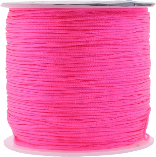 Vista 51 de Mandala Crafts Cordón de Satén de Nylon para Fabricación de Joyas - 1mm 109 Yardas Cuerdas de Nylon Champagne Rattail Cordón de Nudo Chino