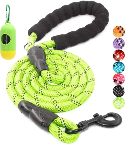 Vista 11 de BAAPET - Correa para perro de 2, 4, 5, 6 pies con mango acolchado cómodo y hilos altamente reflectantes para perros pequeños, medianos y grandes