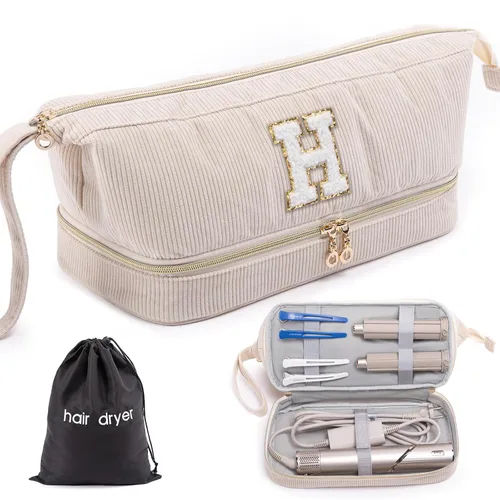 Vista 23 de Shark FlexStyle/SmoothStyle - Estuche para secador de pelo personalizado, organizador de viaje de doble capa con bolsa de secador de pelo, secadora