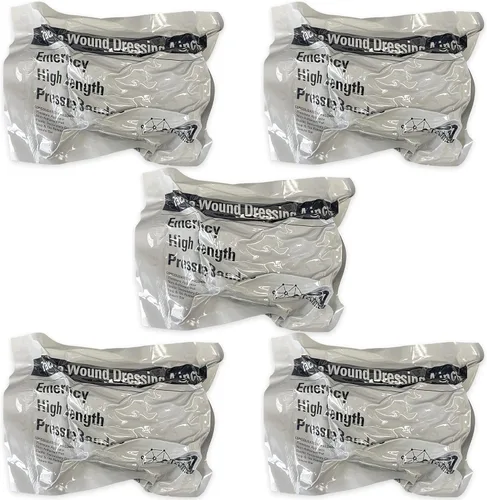 Vista 9 de ASA TECHMED Vendaje de compresión israelí de 4 pulgadas, vendaje de batalla estéril para lesiones de heridas de primeros auxilios, vendaje