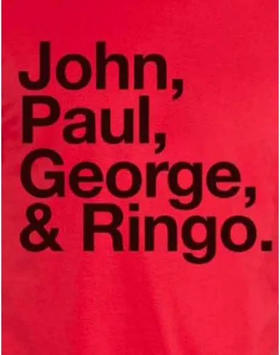 Vista 6 de Beatles Men's John, Paul, George, Ringo T-Shirt Black