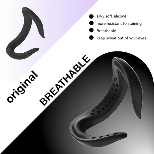 Vista 3 de APEXINNO VR Silicone Face Pad Cover for Meta Quest 3 Original Headset Accessories, Face Cushion Mask for Oculus Quest 3 Headset Face Pad, Breathable