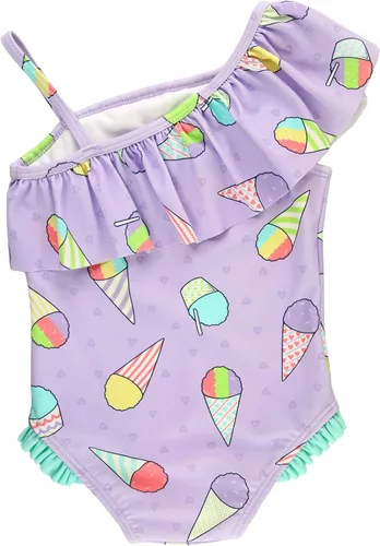 Vista 5 de RuffleButts - Traje de baño de una pieza con holanes para bebés o niñas pequeñas, con protección solar FPS 50+