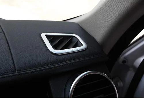 Vista 5 de YIWANG ABS cromado tablero de instrumentos de coche aire acondicionado salida salida marco cubierta ajuste 2 unids para Land Rover Discovery 4 LR4