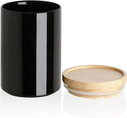 Vista 54 de Botes de Cocina Sweejar Tarro de Cerámica para Almacenamiento de Alimentos, Contenedores Apilables con Tapa de Madera de Sellado Hermético