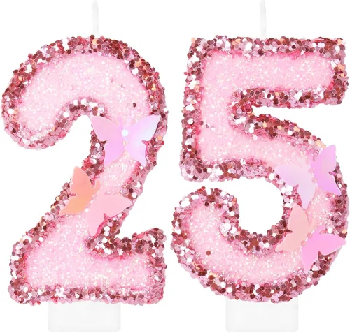 Vista 54 de Velas de cumpleaños número 1, decoración de fiesta de cumpleaños de mariposa para mujeres y niñas, vela morada de feliz cumpleaños para pastel, vela