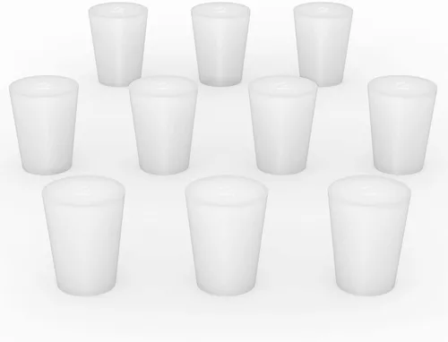 Vista 7 de stonylab Tapón de goma de silicona, tapones de silicona cónicos blancos para sello de laboratorio (paquete de 10, 1#)