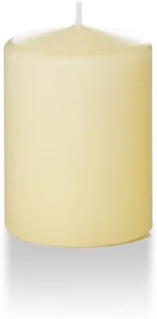 Vista 102 de yummi Velas redondas de pilar de lavanda de 3 x 6 pulgadas - 3 por paquete