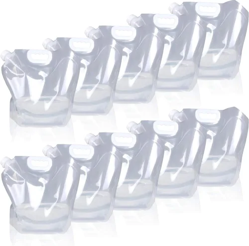 Vista 8 de Soddeph Bolsa plegable de plástico transparente de grado alimenticio, libre de BPA, para deportes, camping, equitación, montañero, congelable, grado