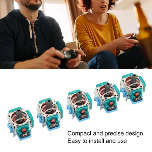 Vista 4 de 5 piezas de joystick de repuesto para ps5, nuevo stick analógico para ps5, compacto y preciso Gamepad 3D, palillos de pulgar de rueda, joystick