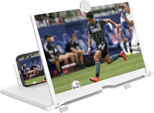 Vista 10 de Lupa de pantalla para teléfono inteligente de 12 pulgadas, amplificador plegable 3D HD, soporte para teléfono con ángulo ajustable, regalo