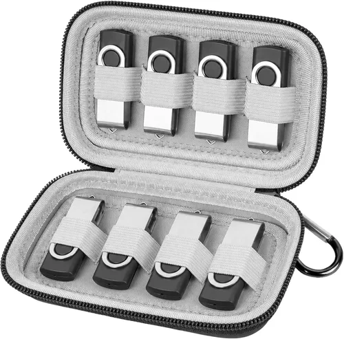 Funda organizadora de unidades flash USB, soporte rígido para 8 unidades de pulgar y tarjetas SD/de memoria, para SanDisk para Samsung,