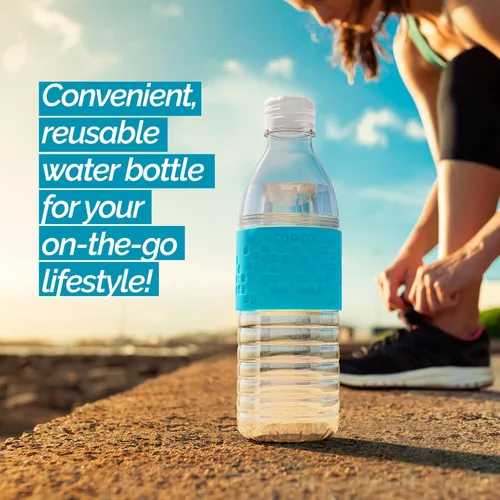 Vista 2 de Copco Hydra 16.9oz Water Bottle, Set of 2 – BPA-Free Tritan Bottles with Leak-Proof Closure & Grip Sleeve, Lightweight Reusable Water Bottles for