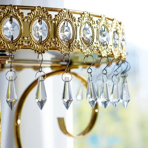 Vista 3 de H&D 50pcs 1.496 in Crystal Icicle Colgante Candelabro Prismas Drops Lámpara Candelabros Cortina DIY Piezas (Transparente)