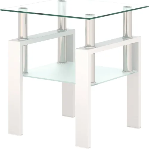 Vista 22 de IANIYA Juego de mesa de 3 piezas para sala de estar, moderno juego de mesa auxiliar de vidrio templado, mesa auxiliar de vidrio con marco de metal