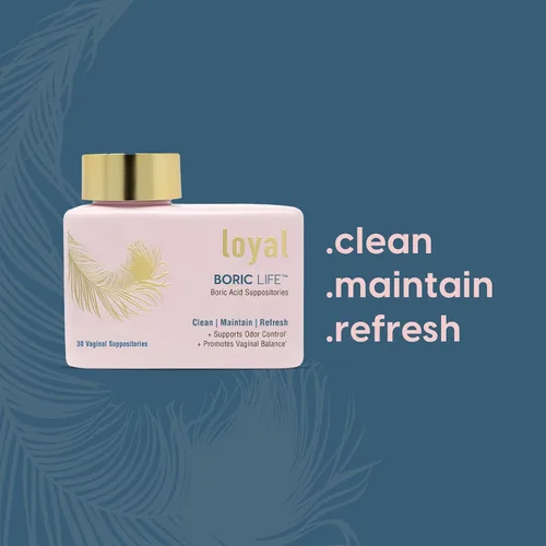 Vista 3 de Loyal Boric Life - Supositorios vaginales de ácido bórico - 600 mg - Apoya el control de olores - Promueve el equilibrio vaginal - Alivia