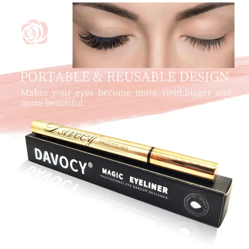 Vista 4 de Delineador de ojos magnético para pestañas postizas, sin necesidad de pegamento, adecuado para ojos sensibles, impermeable y a prueba de aceite