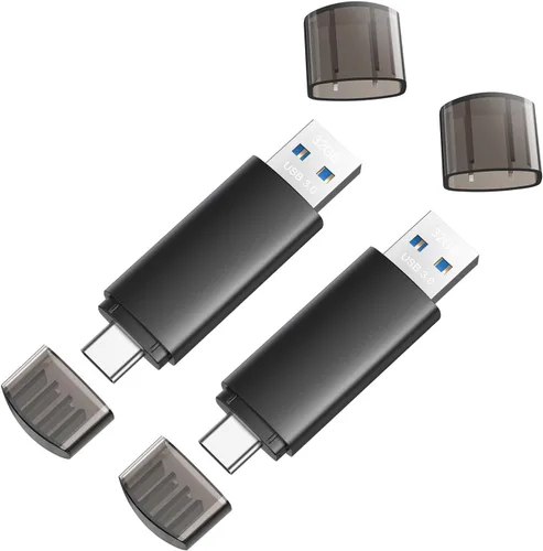 JOIOT Unidad flash USB C de 32 GB, unidad flash USB 3.0 dual tipo C + USB A portátil tipo C, unidad flash USB tipo C 2 en 1 para teléfono