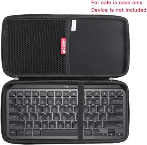 Vista 2 de Hermitshell Estuche rígido de viaje para Logitech MX Keys Mini teclado iluminado inalámbrico minimalista (negro)