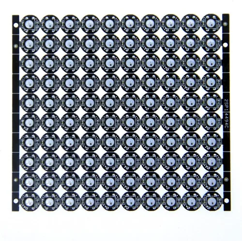 Vista 2 de ALITOVE 100 unids WS2812B direccionable 5050 Smart RGB LED Pixel Light on Black Heat Sink PCB Board 5V DC Compatible con Raspberry Pi para proyecto