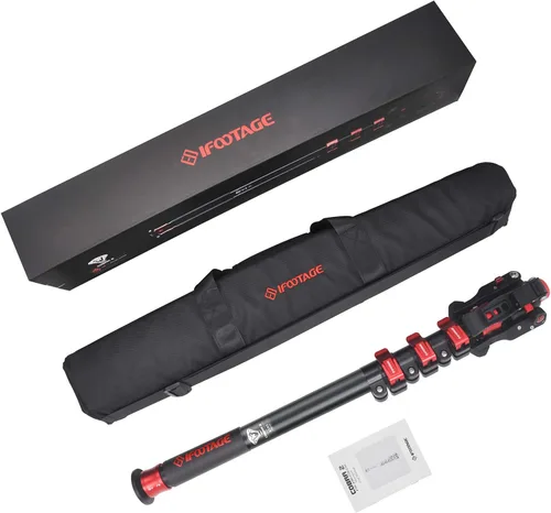 Vista 8 de IFOOTAGE Monopod para Cámara Profesional de 180 cm de Aluminio Telescópico con Soporte de Trípode Compatible para Cámaras DSLR y Videocámaras