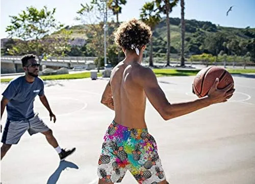 Vista 8 de Loveternal Traje de baño casual para hombre de secado rápido estampado pantalones cortos de playa de verano con forro de malla