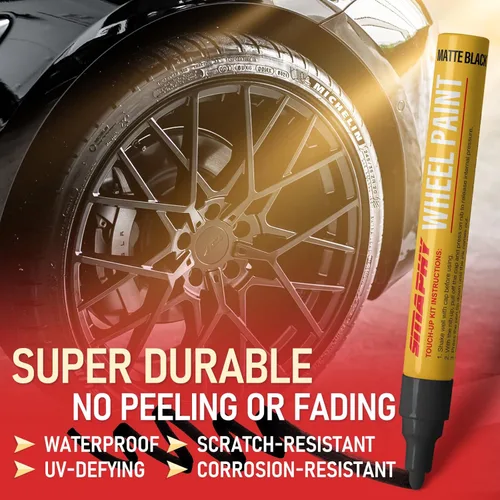 Vista 4 de Kit de reparación de arañazos para llantas SMAPHY, kit de reparación de bordillazos para llantas, kit de reparación de llantas de aleación DIY, kit