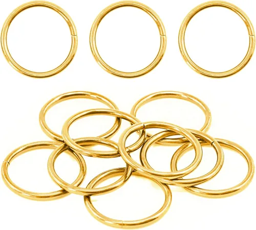 Vista 15 de Swpeet 60 anillos de metal multiusos de bronce resistentes de 3/2 pulgadas a 1.496 in para bolsas de hardware, anillos de mano, accesorios