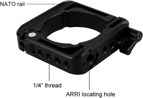 Vista 4 de NICEYRIG Anillo de sujeción de montaje para DJI Ronin S, con riel NATO 1/4 3/8 rosca para mango lateral de cardán, montaje para monitor, brazo