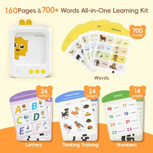 Vista 3 de Tarjetas Didácticas Parlantes, Juguete de Aprendizaje Montessori con Más de 700 Palabras, Historias y Canciones Incorporadas – Tarjetas Didácticas