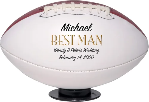 Regalo personalizado de boda de fútbol, padrino de boda, padrino de boda, padrino, dama de honor, regalo de recuerdo de portador de anillos (padrino