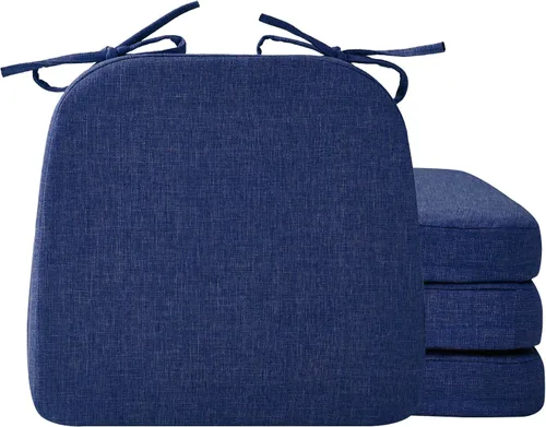 Vista 27 de Ruqmuis Cojines para sillas de comedor, cojines de asiento de 2 pulgadas de grosor para sillas de cocina, cojines en forma de D con funda lavable